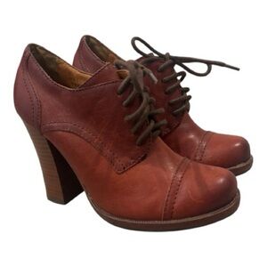 Kork-Ease Wendy Oxford Block Heel Pump in Cognac Women’s Size 6